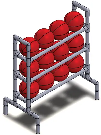 Basketball Ball Cart - PVC
